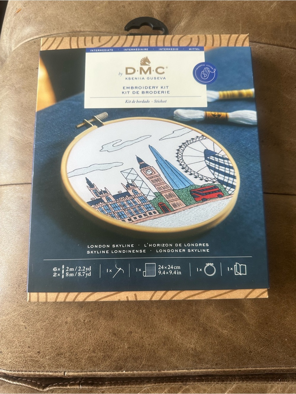 DMC London Skyline Embroidery Kit in Blue
